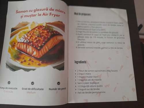 Friteuza cu aer cald noua 6litri,  bonus carte 20 retete