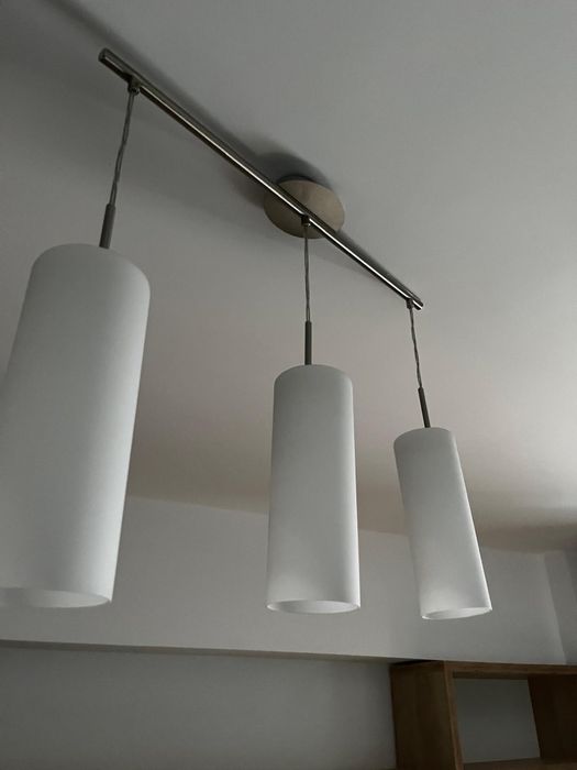 Lustra sticla si inox