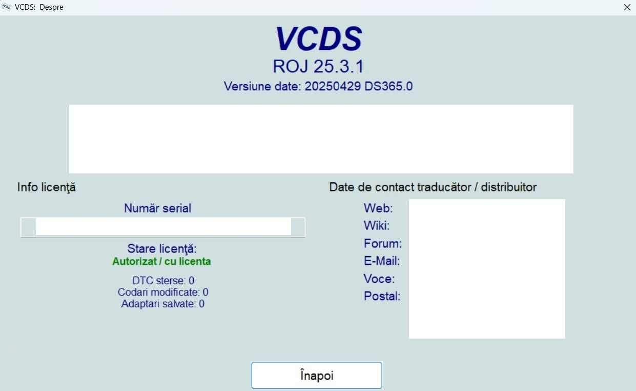 Tester VCDS ATMEGA cu SOFT 25.3.1 EN/RO din IUNIE 2025