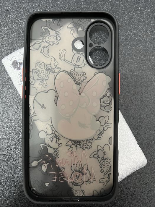 Husă iPhone 16 Minnie Mouse – neagră, nouă, cu etichetă