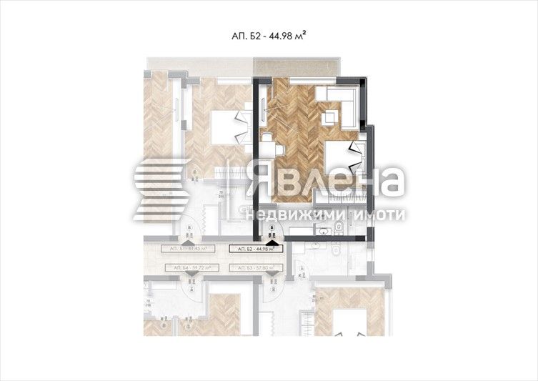 Продава се Едностаен апартамент в София, Люлин 6 - 52 кв.м за 1491 €/кв.м - Снимка #1