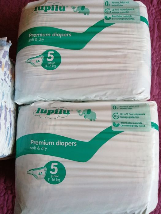 Scutece Lupilu 88 bucăți și Pufies 40