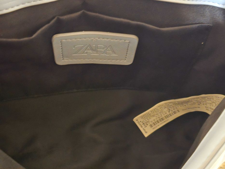 Zara страхотни дамска чанта в светло син цвят