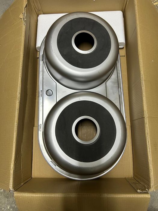 Chiuveta rotunda dubla inox de bucatarie