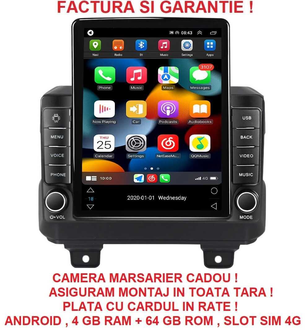 Navigatie Jeep Wrangler 2018 - 2022 Ecran TESLA 9.7 inch 4GB RAM