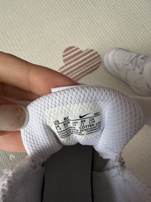 Бебешки високи кецове/маратонки Nike air force 1, размер 22