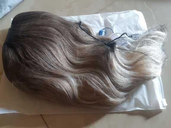 Peruca superba saten,blond ombre suvite valuri bob calitate ca natural