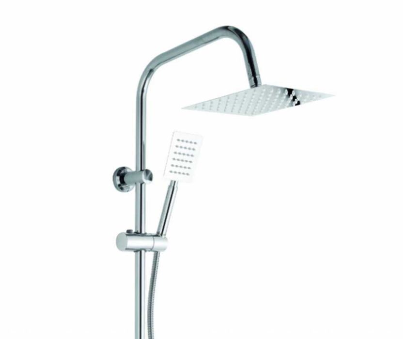 Хромиран горен душ комплект, смесител тип дъждовен душ Schütte