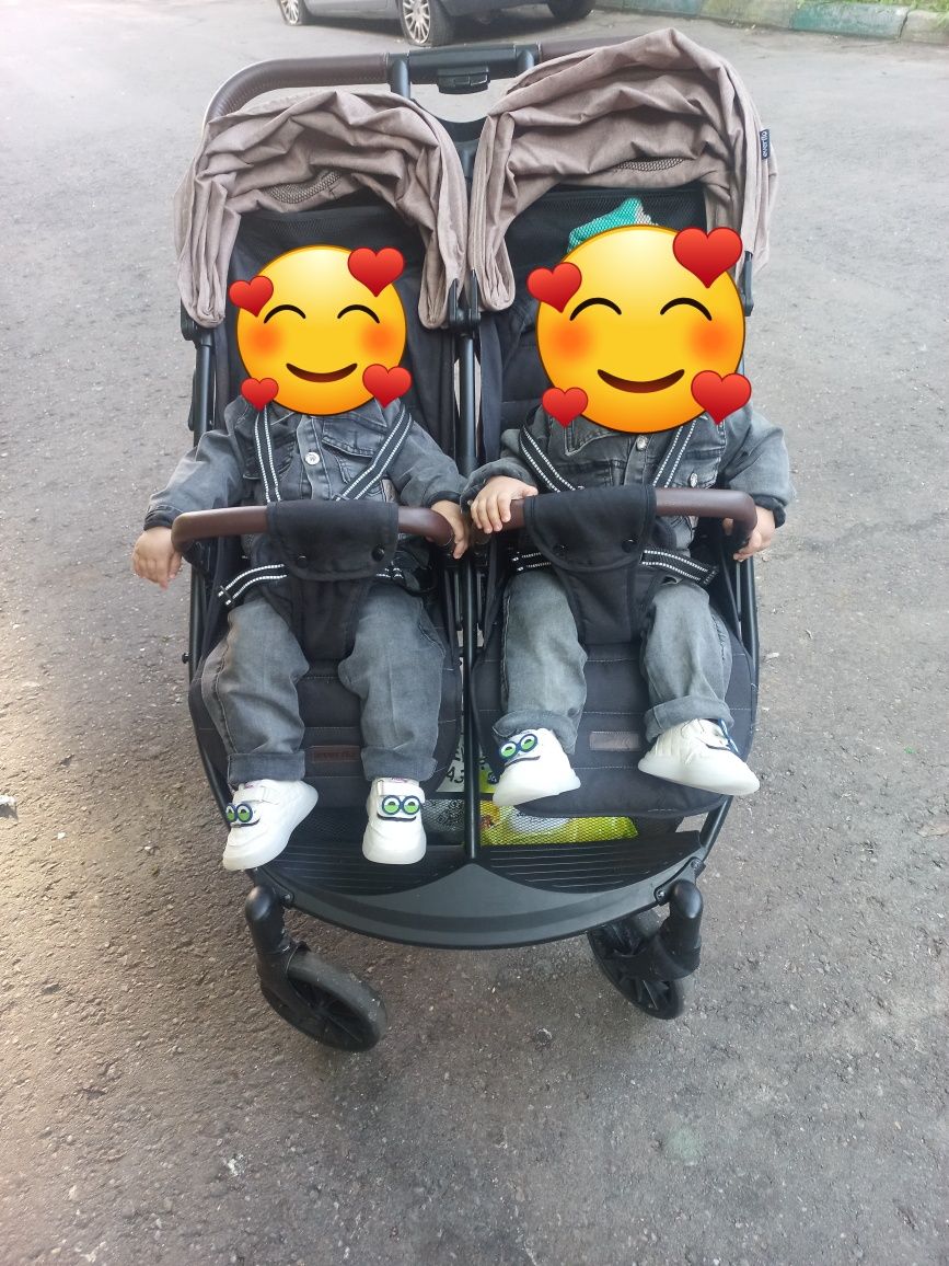 Коляска для двойное Егизаклар учун коляска