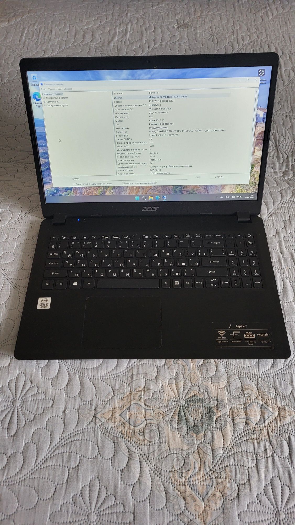 Продам ноутбук Асер Aspire 3