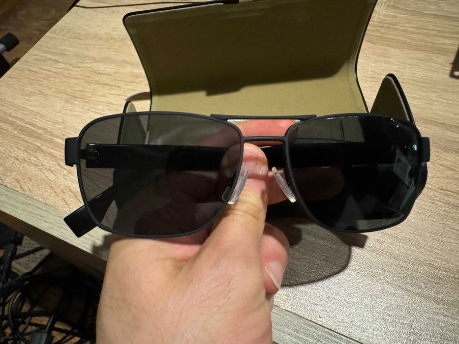 BOSS Слънчеви очила Aviator с поляризация, Черен