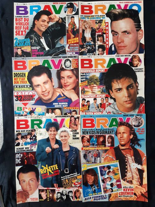 Голяма Колекция Стари Немски Списания BRAVO 163 Броя /1990 - 1994 год.