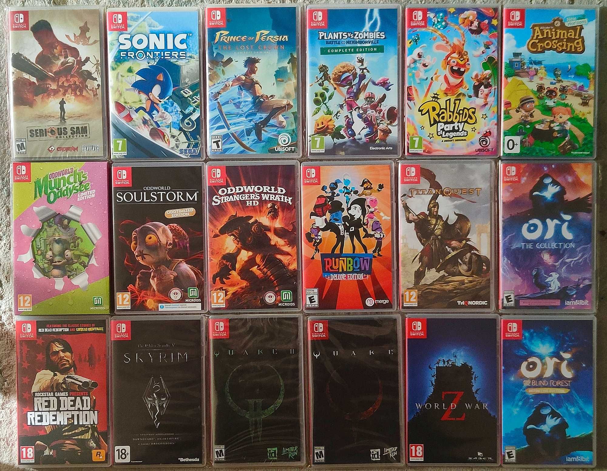 Игры картриджи на Nintendo Switch ( список в объявлении )