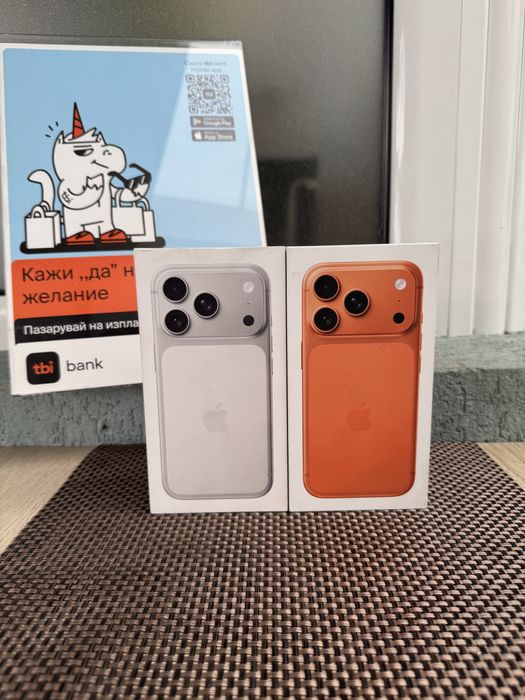 НОВИ! *ЛИЗИНГ* iPhone 17 Pro Max 256Gb Cosmic Orange / Silver USA