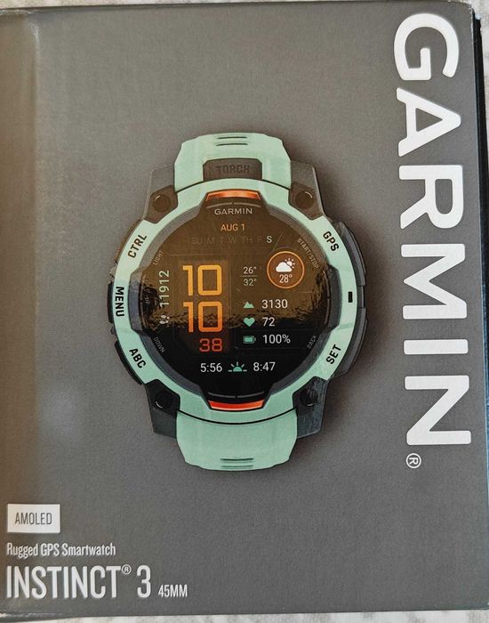 Garmin Instinct 3 45 мм с AMOLED экраном