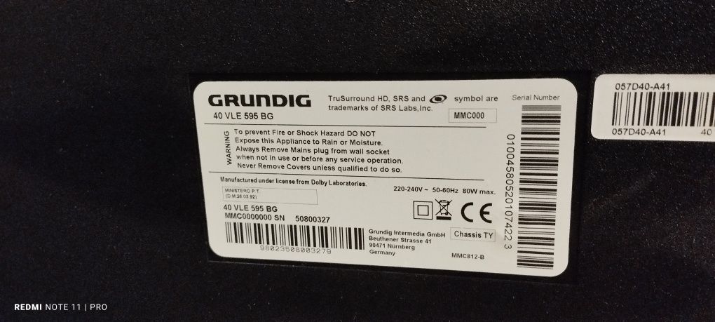 Grundig 40VLE 595 BG за части