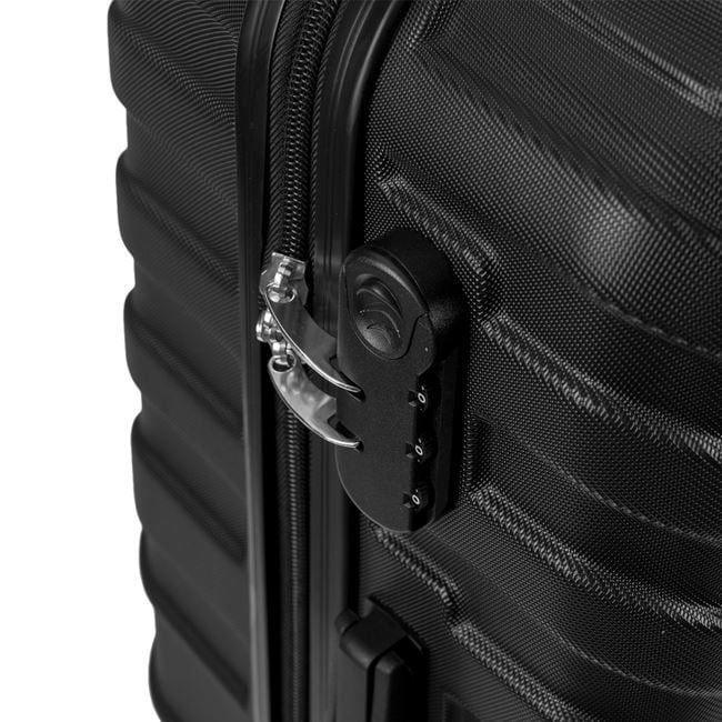 Куфар с колелца за пътуване, черен, 35л