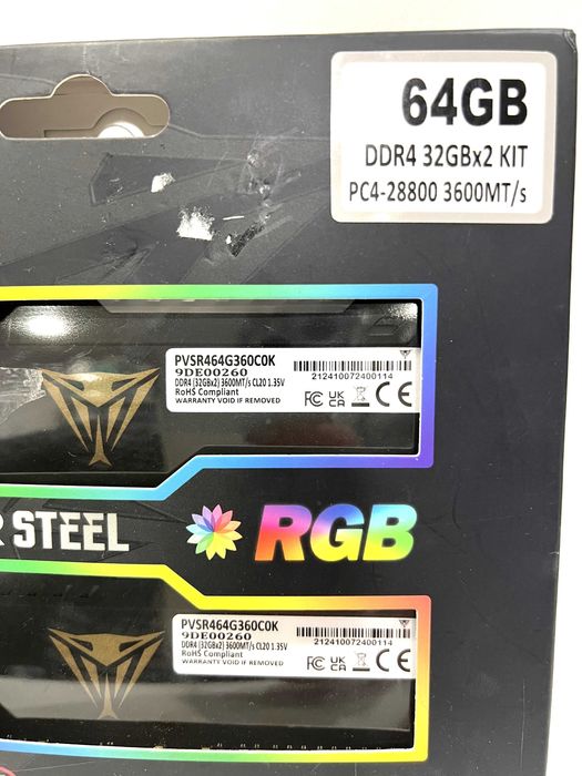 KIT RAM DDR4 VIPER Patriot Steel 2×32GB, NOU!