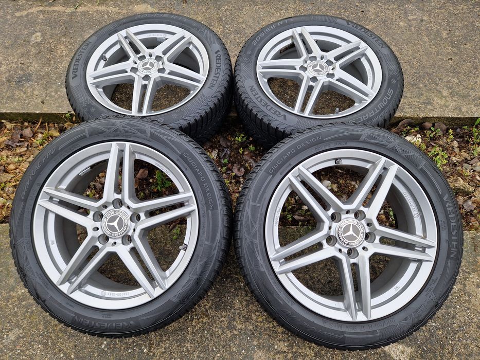 Jante 5x112 Mercedes A B CLA class anvelope iarna 205 55 17