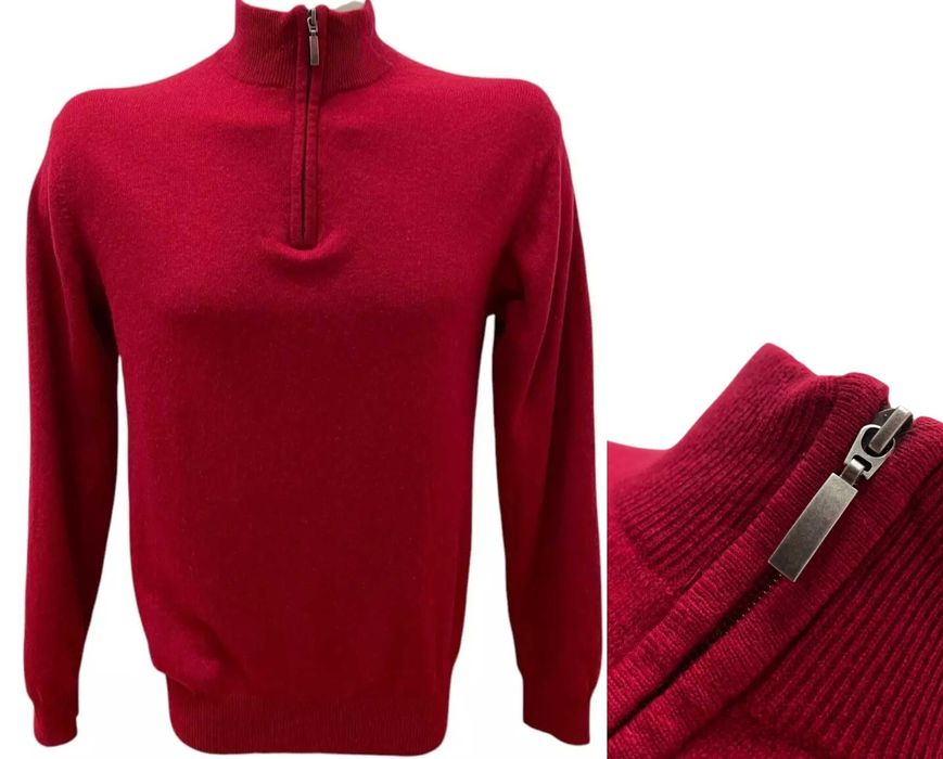 TAILOR & SON размер M мъжки кашмирен пуловер 100% КАШМИР Столче яка