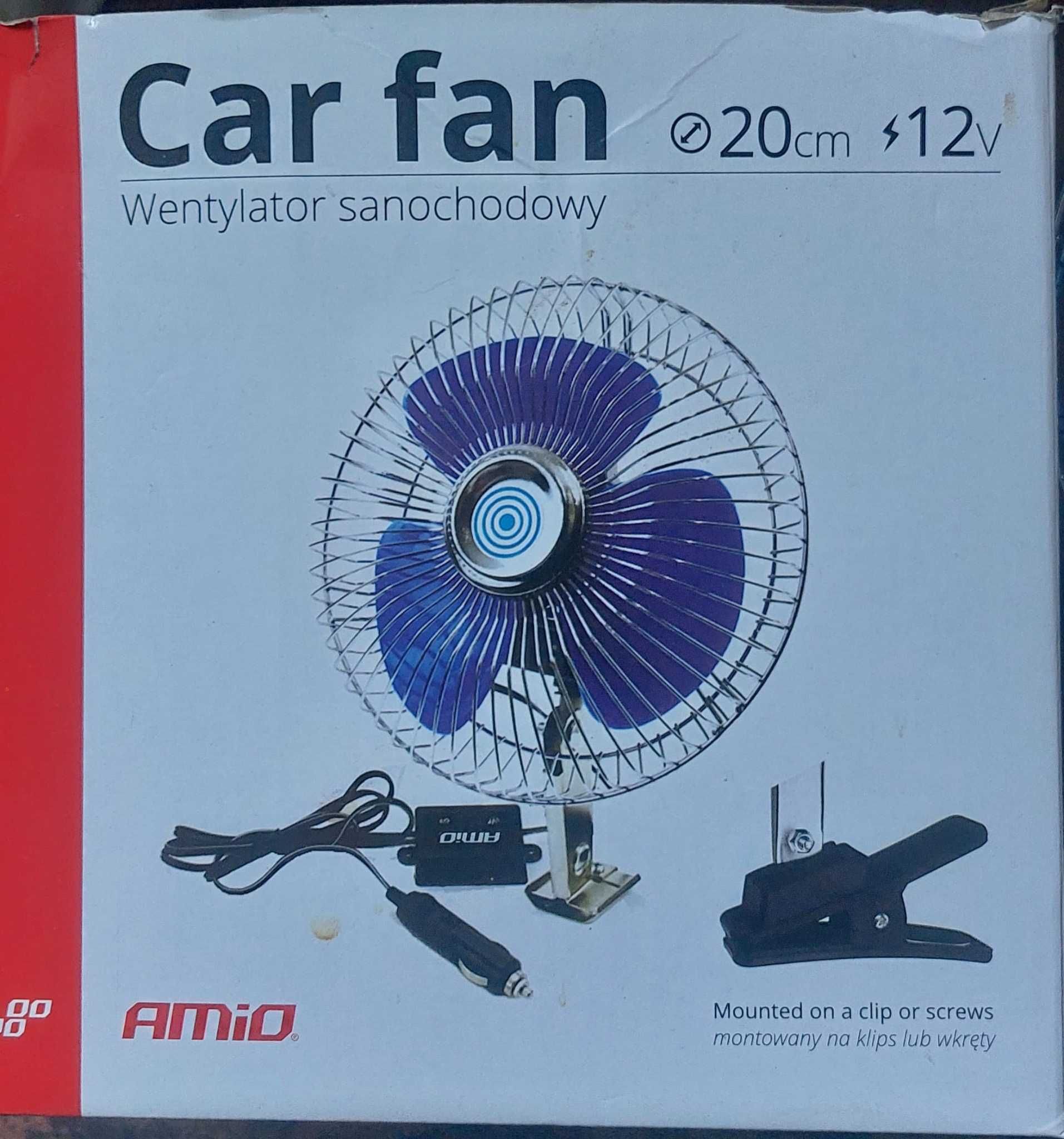 Ventilator auto 12V oscilant cu rama metalica inclusa,NOU