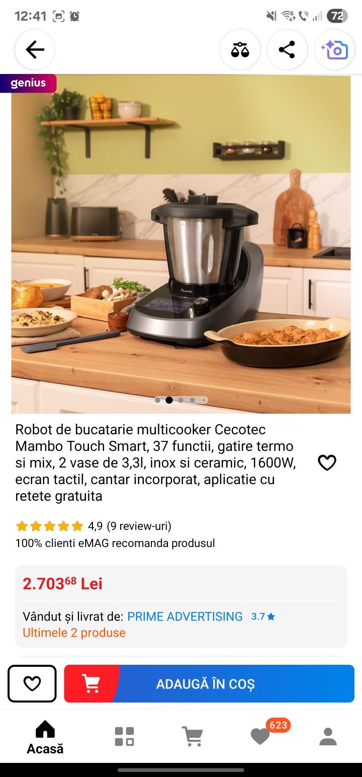 Robot de bucatarie multicooker Cecotec Mambo Touch