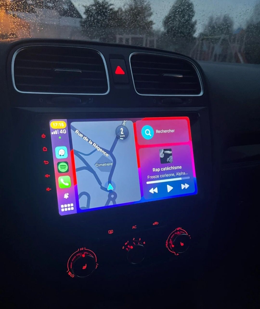 Navigatie android Golf 6 Waze YouTube GPS BT USB