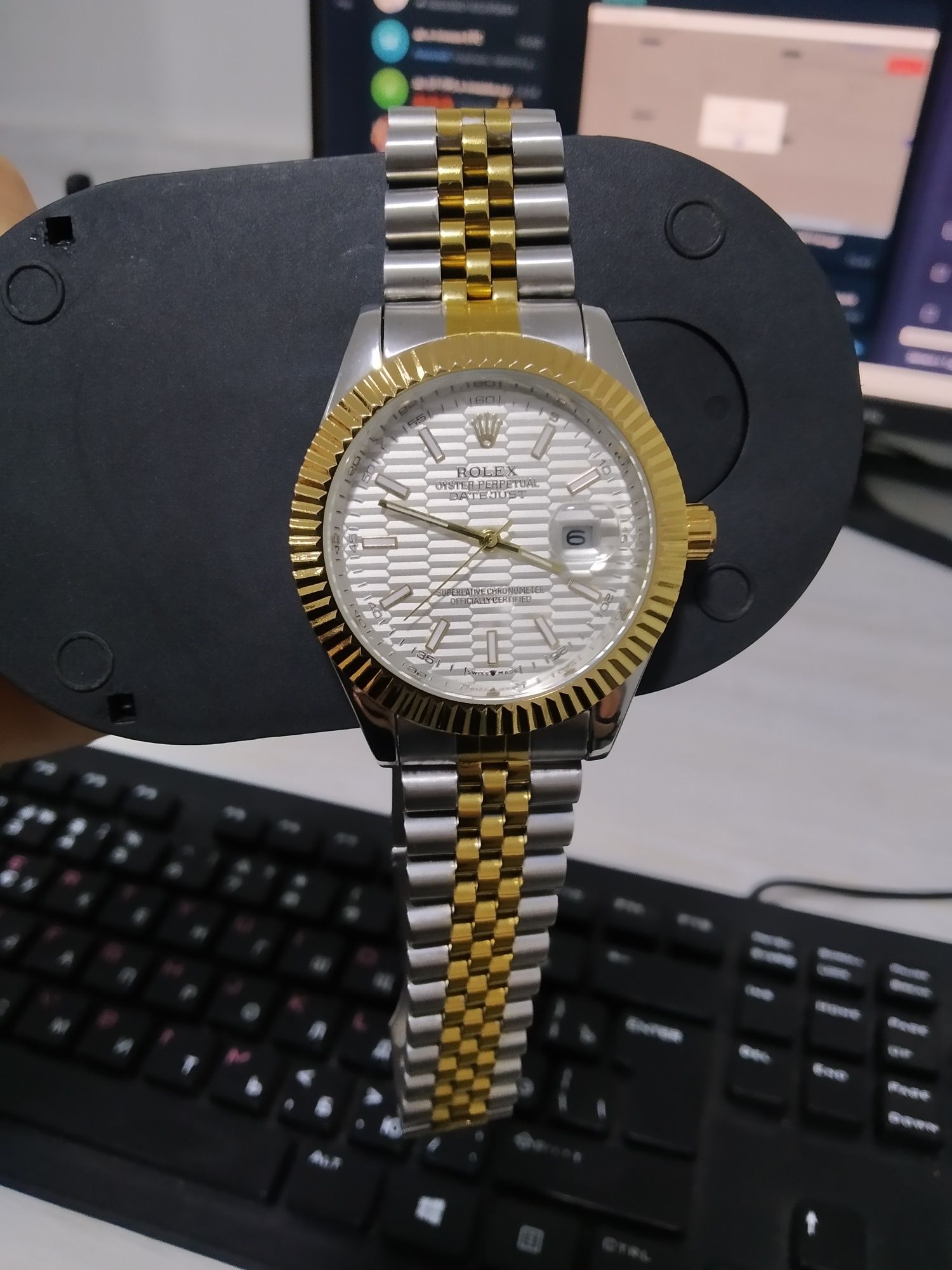 Rolex gold & white