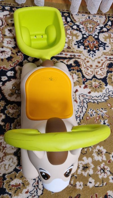 Ponei Ride-on Little Smoby cu remorca