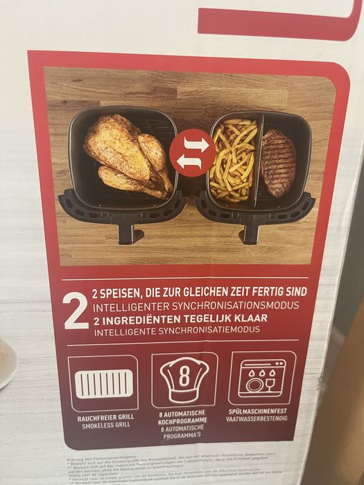 Уред за здравословно готвене с горещ въздух. Tefal Easy & Grill XXL