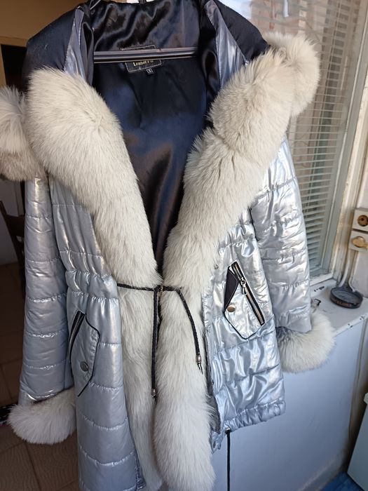 Парка с естествен косъм от лисица