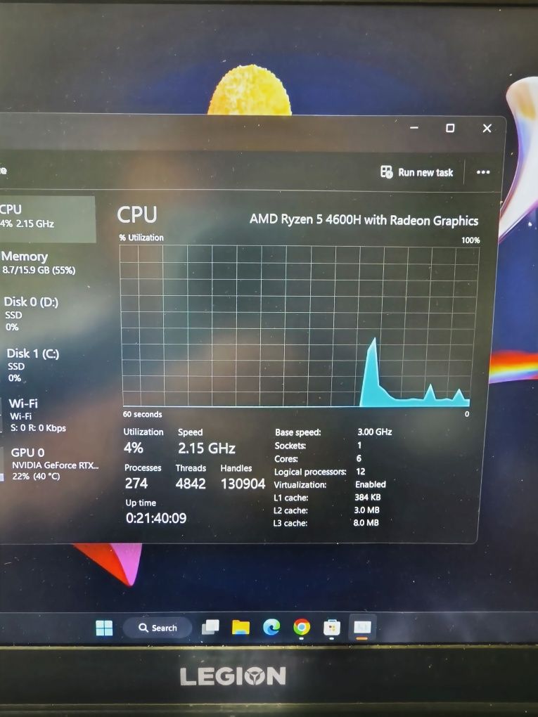 Lenovo legion 5 Ryzen 5 4600h