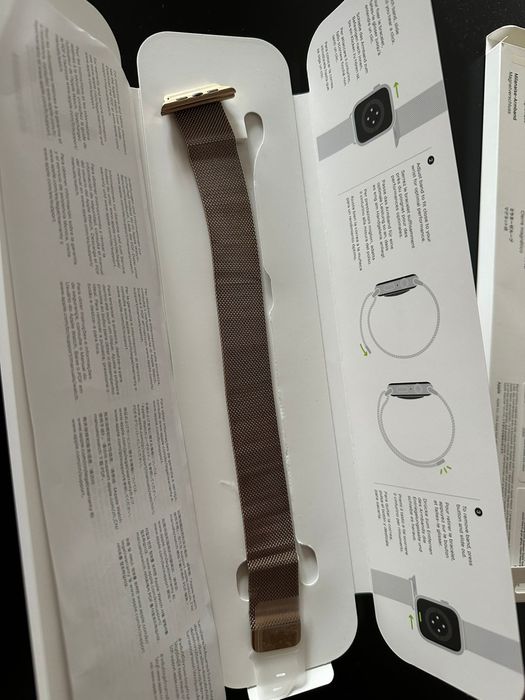 Curea metalica Apple Watch 45mm Gold Milanese Loop