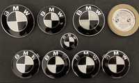 Set Embleme capota alb negru Seria 1 3 5 7 BMW X1 E46 E90 E60 F10