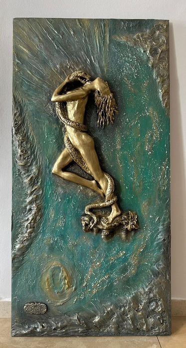 Tabloul sculptat si pictat manual