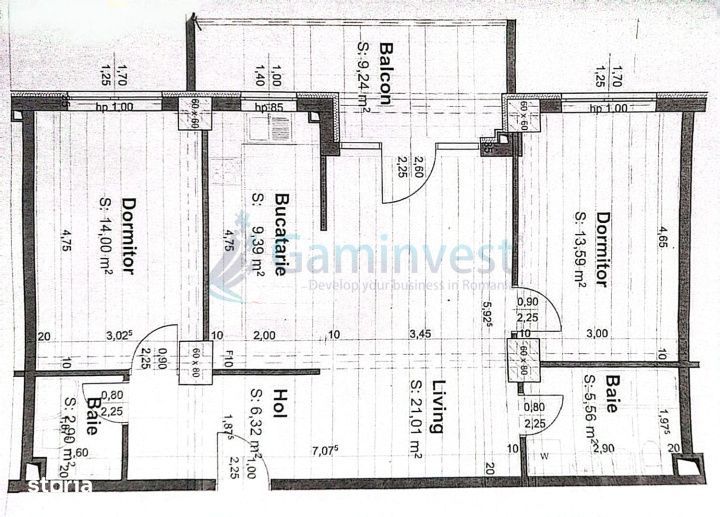 Apartament 3 camere bloc nou cu parcare, Oradea, Gaminvest V4479