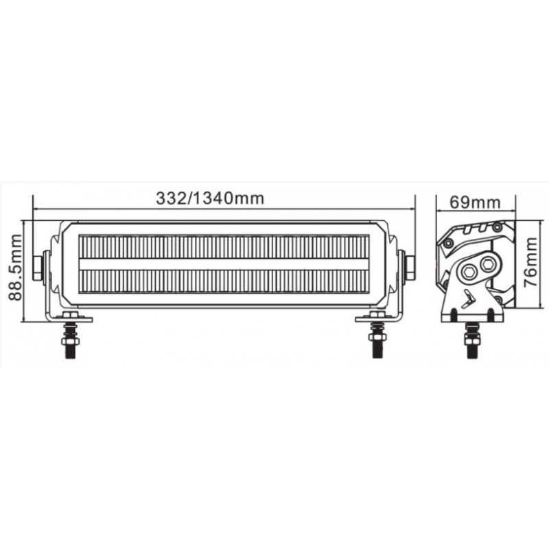 Led Осветление Shark led light bar EU homologated OSRAM 22", 60WW