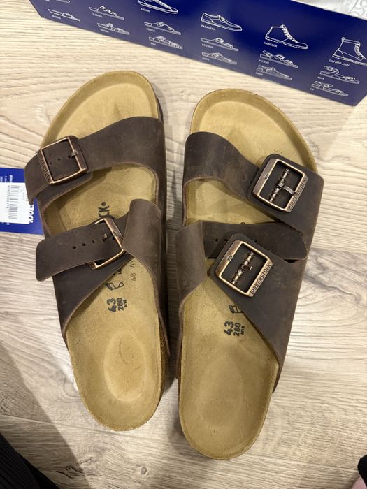 Papuci bărbați Birkenstock Arizona BS Habana-43,piele naturală