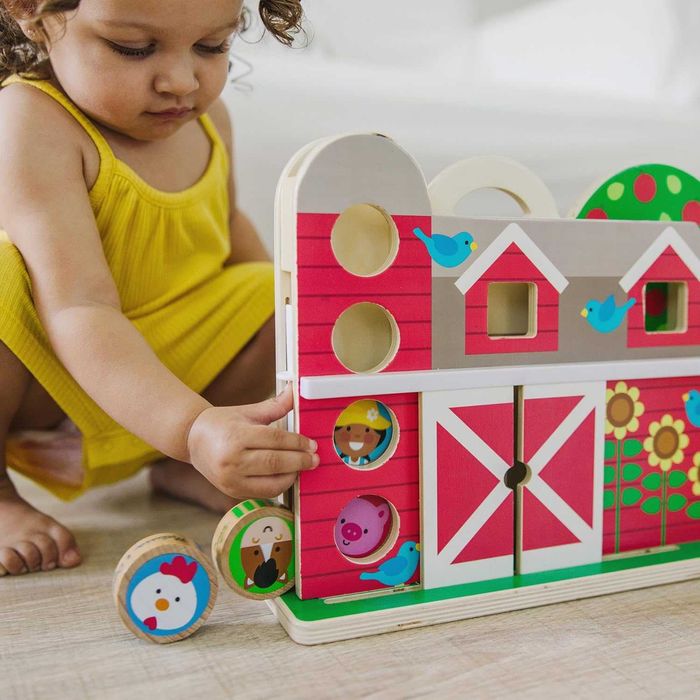 Дървена играчка Ферма с животни GO Tots плевня Melissa & Doug