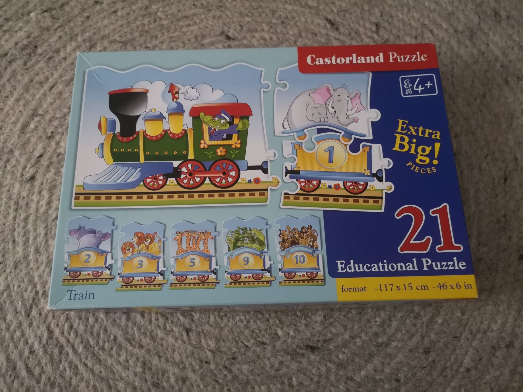 Jucarii/puzzle Castorland educativ/trenul pt copii 4 ani +