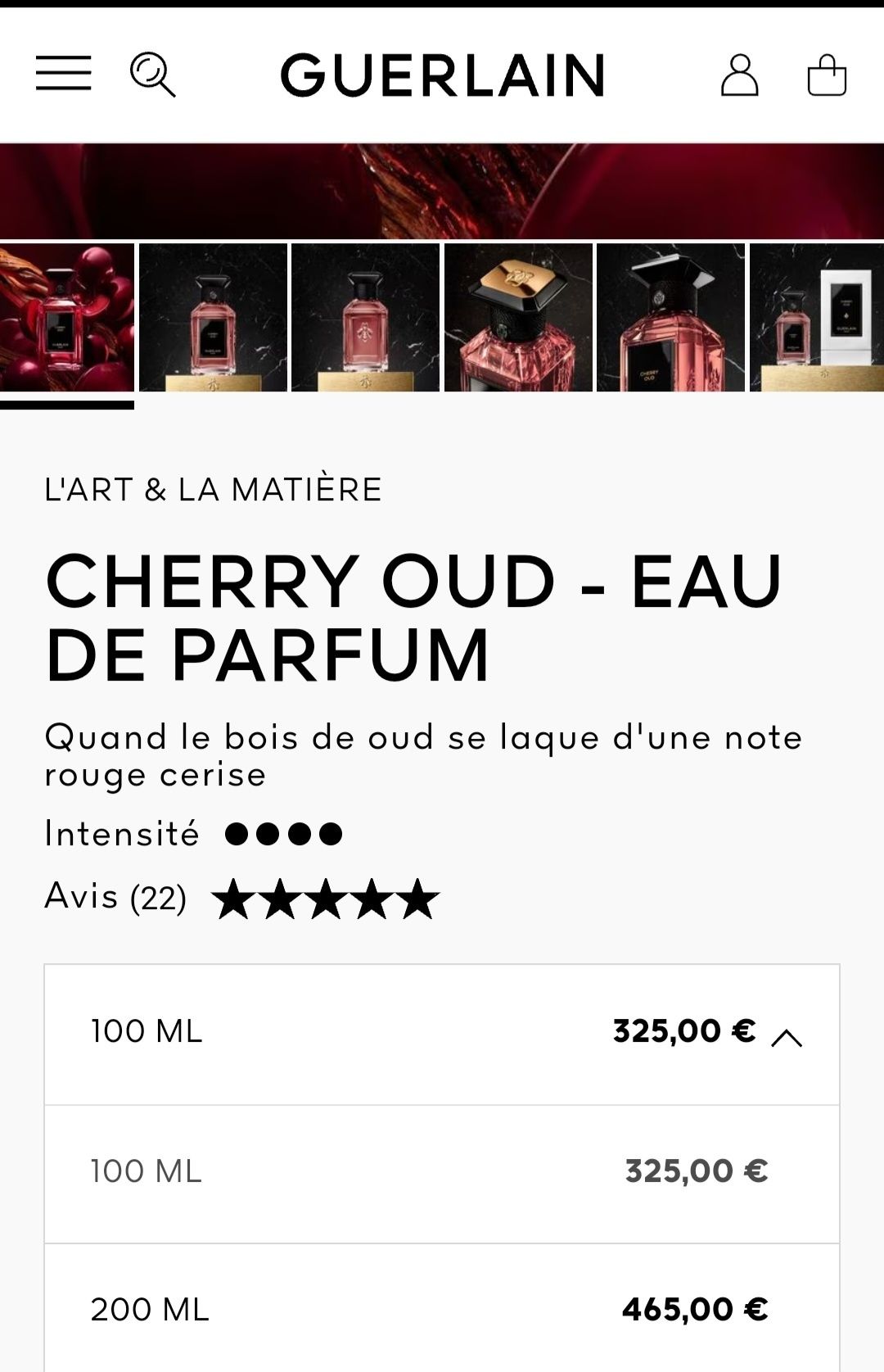 Parfum Guerlain Cherry oud NOU