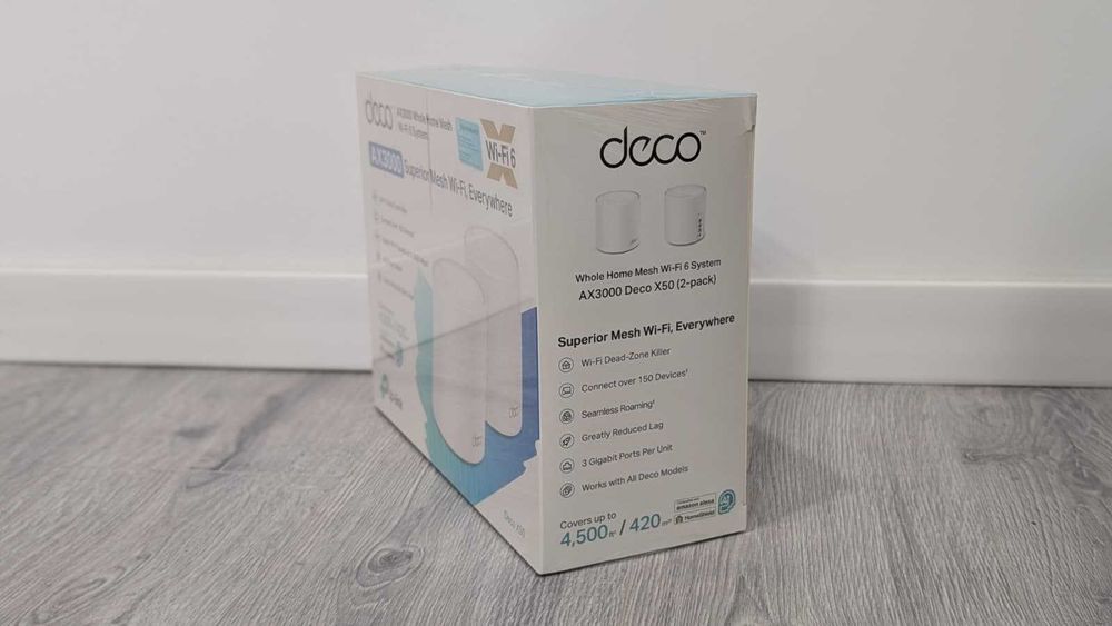 Sistem Mesh Wi-Fi TP-Link Deco X50(2-pack), Dual-Band, Gigabit, AX3000