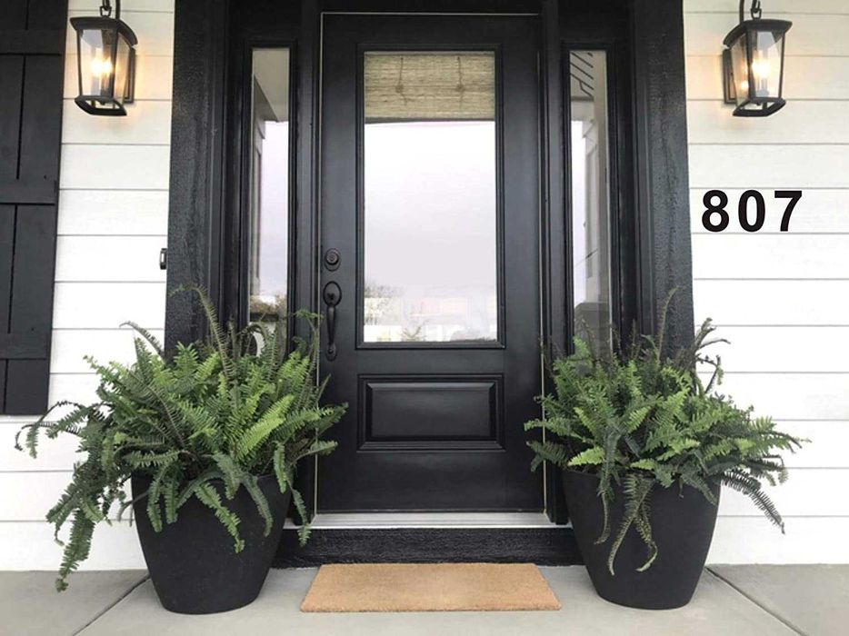 Numar casa, usa, gard, 3d, modern, cifre "0 - 9",  gri-antracit