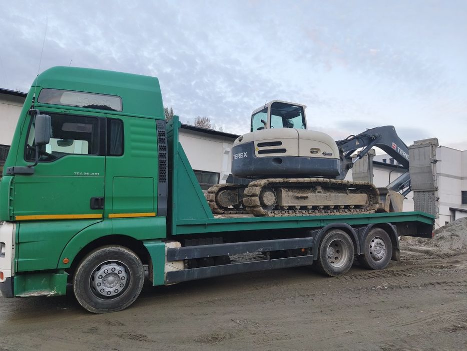 Man Tga 410 trailer platforma utilaje