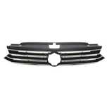 Grila radiator, masca fata Vw Passat (B8), 08.2014-, parte montare centrala, crom/negru/crom, vopsita negru, 95D305-2, Aftermarket