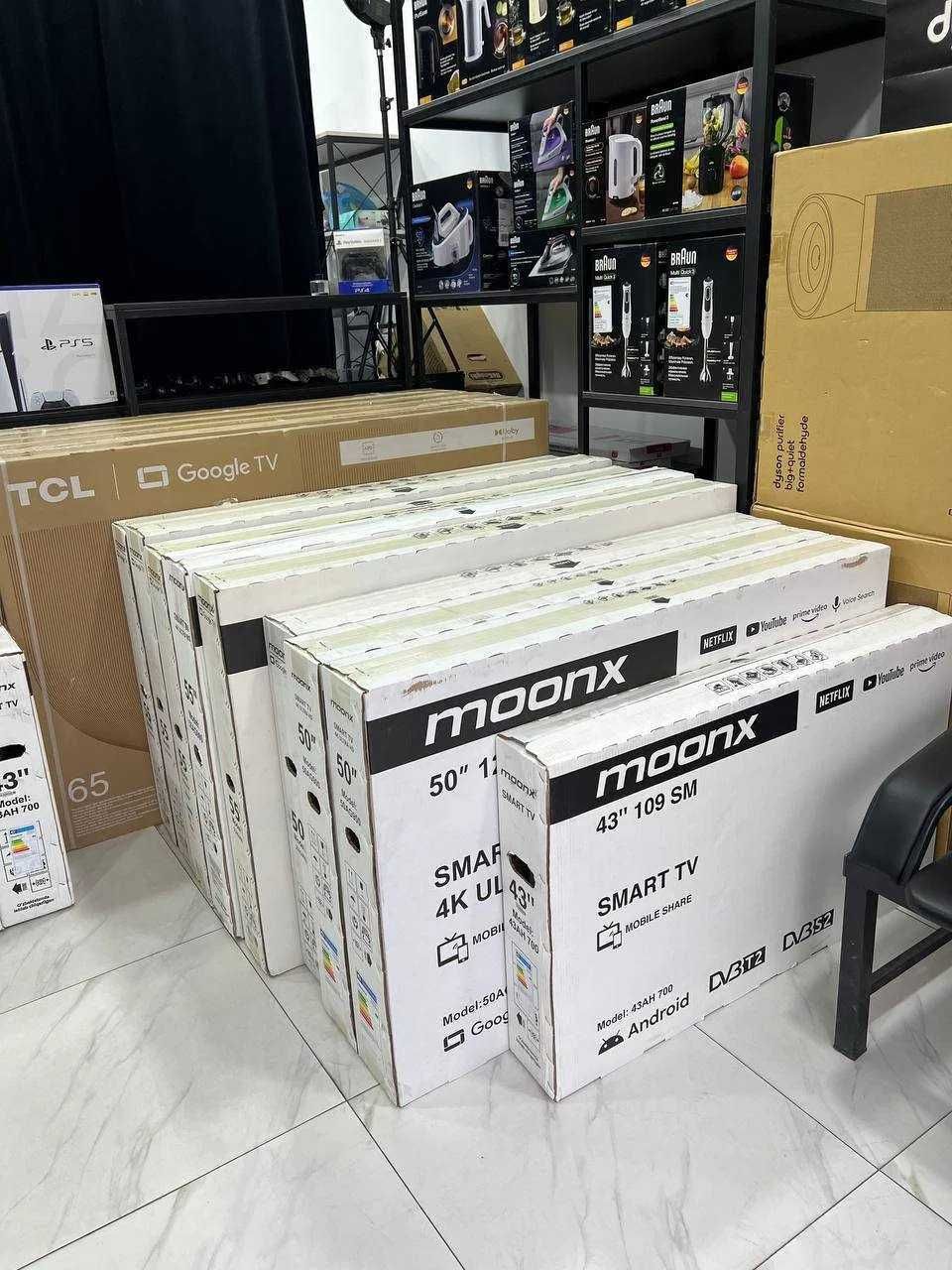 Телевизор MOONX 55/50/43 4Ksmart GoogleTv+доставка установка имеется