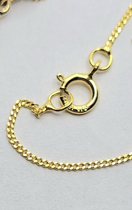 Colier din aur galben de 9k cu Aquamarin si diamante