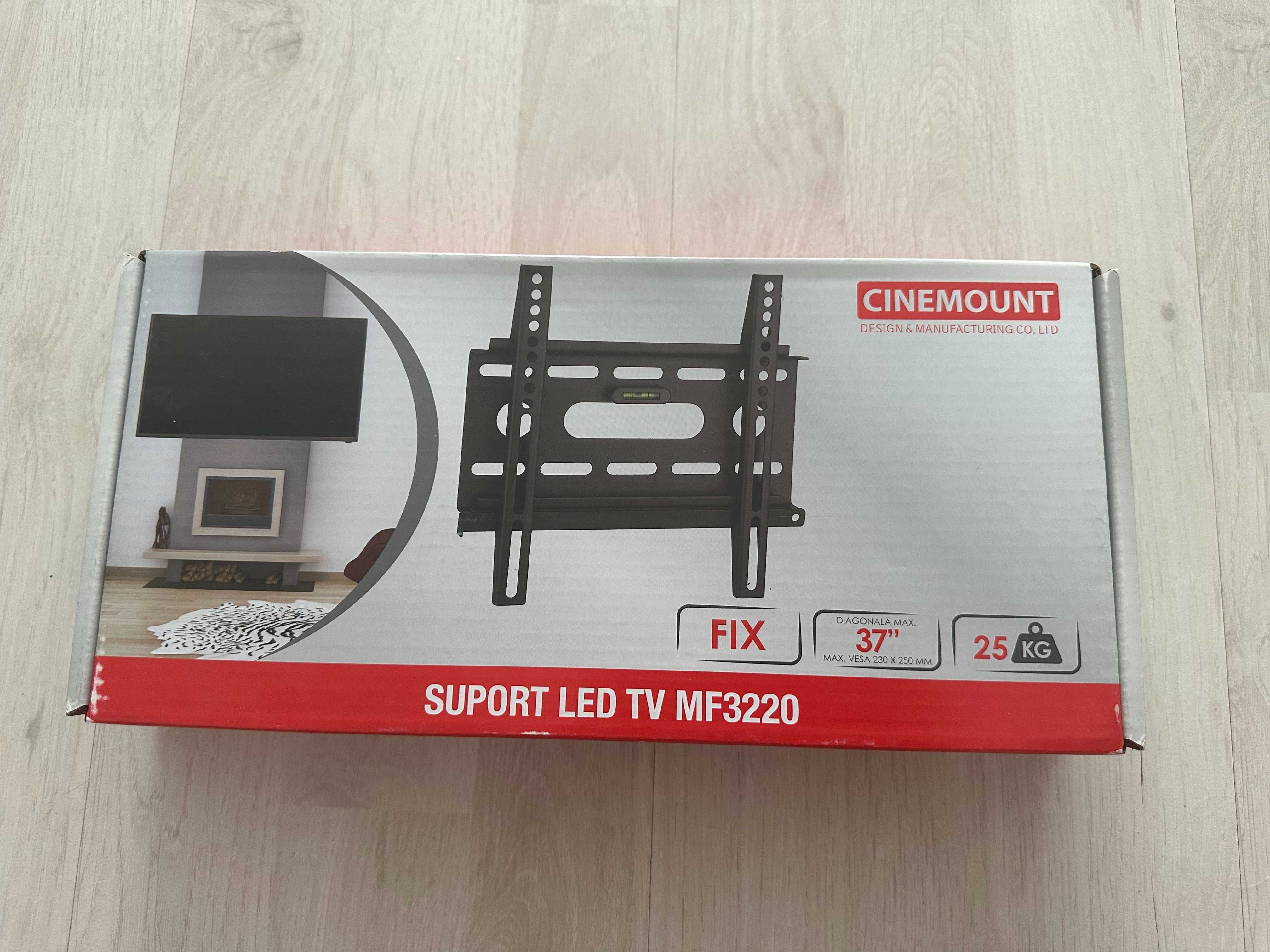 Suport TV perete CINEMOUNT MF3220, fix, < 40", 25kg, negru