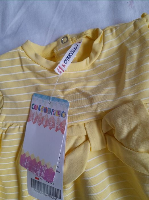 set haine fata cocodrillo rochie rochita și pantaloni colanti 68 bebe