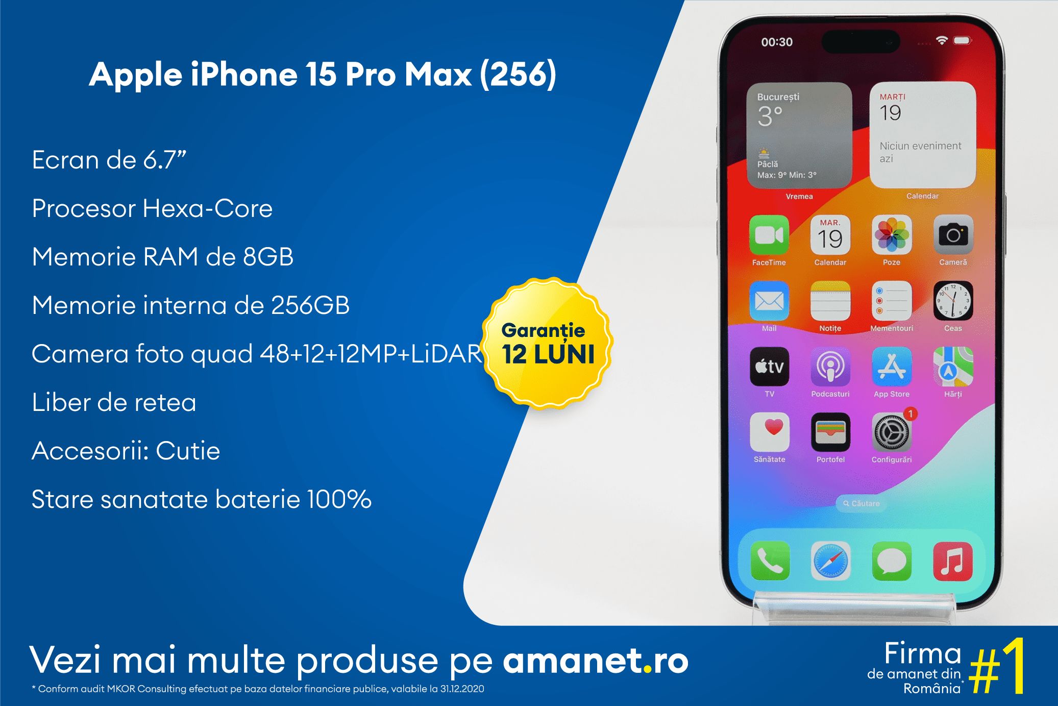 Apple iPhone 15 Pro Max (256) - BSG Amanet & Exchange